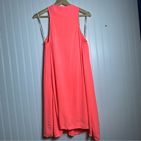 Lilly Pulitzer Sleeveless Rachelle Swing Dress Crochet Metallic in Sun Ray Pink - Picture 7 of 11